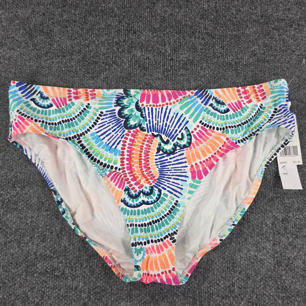 La Blanca Women's Plus Size 16W Bikini Bottom Multicolor High Waist Swimwear